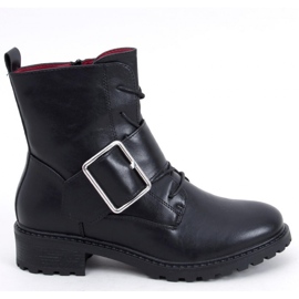 Šněrovací kotníkové boty Billy Black - Inello černá 1