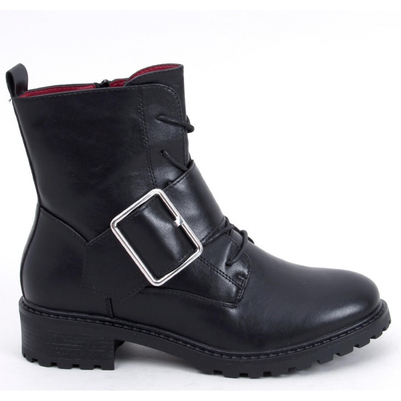 Šněrovací kotníkové boty Billy Black - Inello černý 1