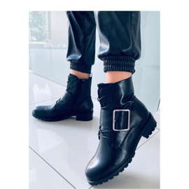 Šněrovací kotníkové boty Billy Black - Inello černá 2