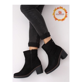 Černé gumové kozačky na vysokém podpatku 8B852 Black - Inello černý 2