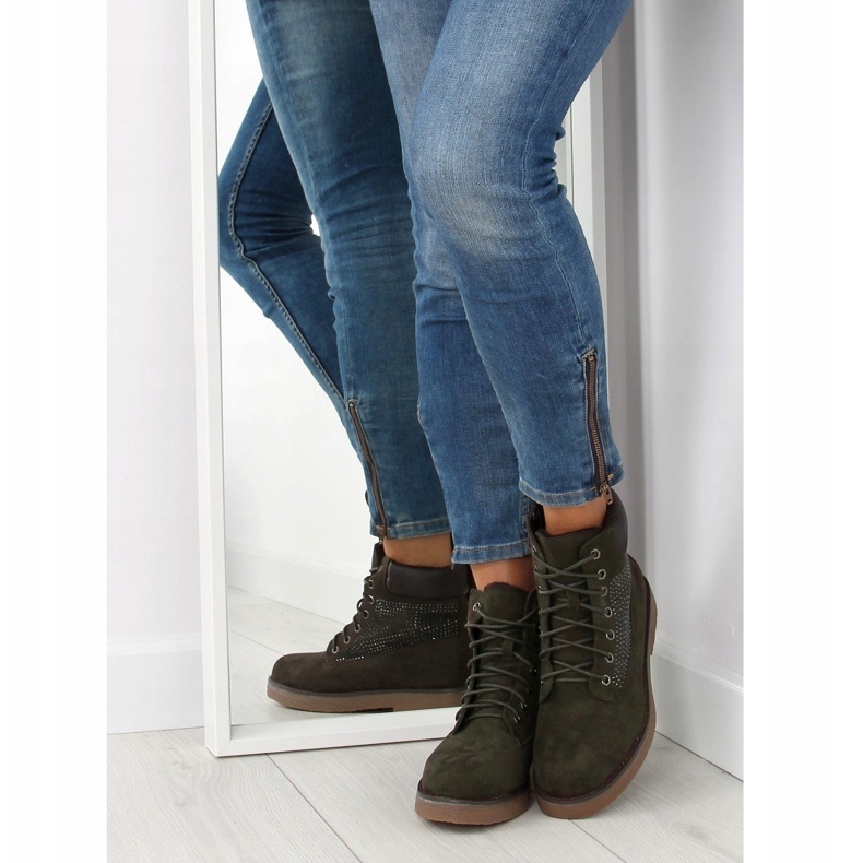 Zelené dámské trapery HQ896 Green zelená 1