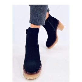 Kozačky na širokém podpatku a chrániči Mattis Black - Inello černá 2