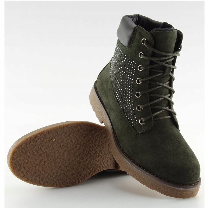 Zelené dámské trapery HQ896 Green zelený 2