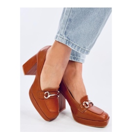 Camel mokasíny na vysokém podpatku hnědý 1