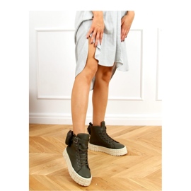 Zelené vysoké tenisky RE11P Green - Inello zelená 2