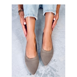 Tkané balerínky Kayla Khaki - Inello hnědý 2