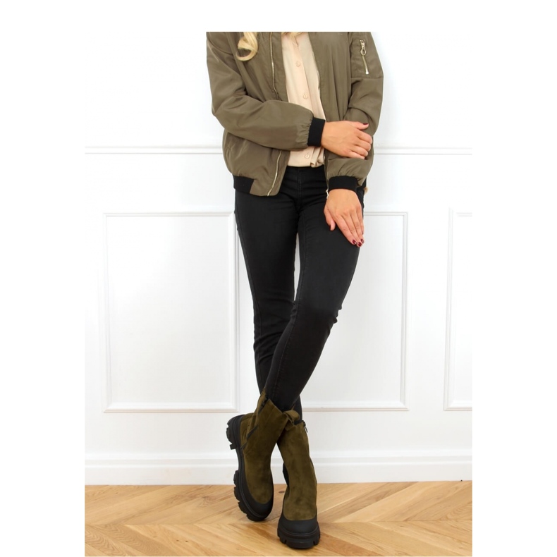 Vysoké zelené chelsea boty zelený 1