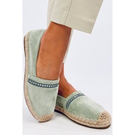 Zelené dámské espadrilky zelená 1