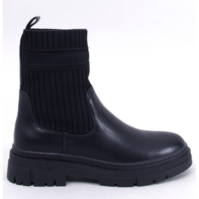 Kotníkové boty s elastickým svrškem Demus Black - Inello černý 1