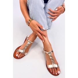 Dámské sandály Pourta Gold - Inello žlutá 2