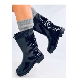 Malované galoše s černou manžetou černá 1 Malované galoše s černou manžetou černá 1