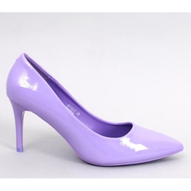 Lakované lodičky na jehlovém jehlovém laku Charlotte Purple - Inello fialová 1