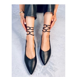 Šněrovací baleríny černé černý 1