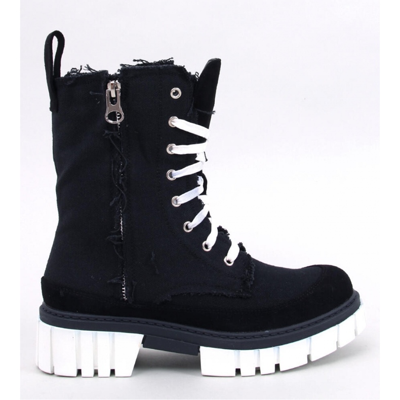 Plátěné kotníkové boty Vaugh Black s chráničem - Inello černá 1