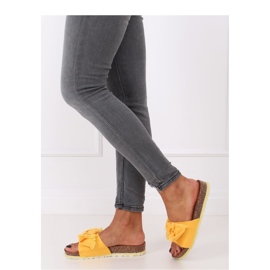 Dámské žabky s korkovou podrážkou žlutá 2 Dámské žabky s korkovou podrážkou žlutá 2