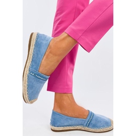 Modré dámské espadrilky modrý 3