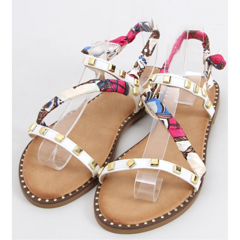 Dámské bílé ploché sandály bílý 1