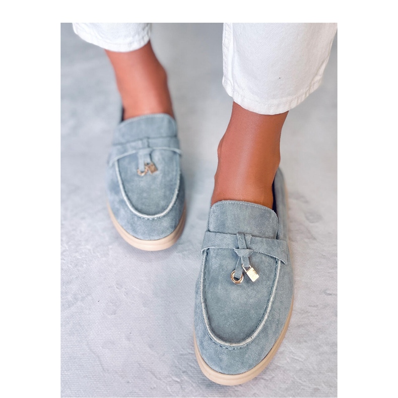 Semišové mokasíny Ottavia Blue - Inello modrý 2