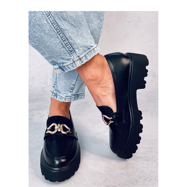 Mokasíny s přezkou Zandra Black - Inello černá 2