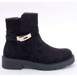 Drapers Černé semišové ploché kotníkové boty - Inello černá 1