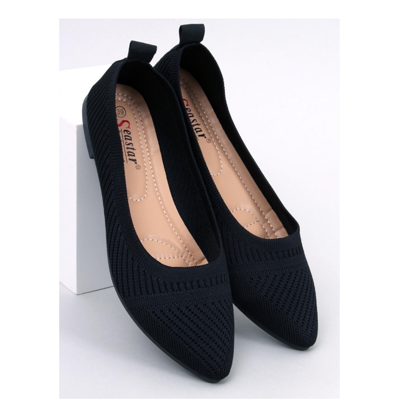 Balerínky Kayla Black tkané - Inello černá 1