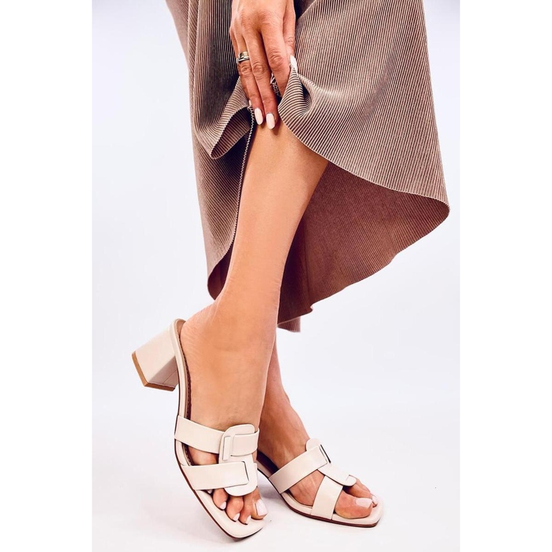 Sandál Elegantní žabky na vysokém podpatku Lafar Beige - Inello béžový 2