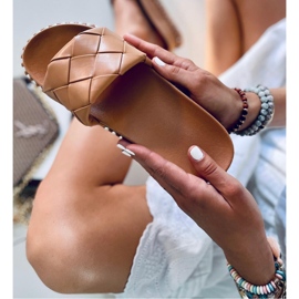 Dámské žabky Sunny Khaki - Inello hnědý 1