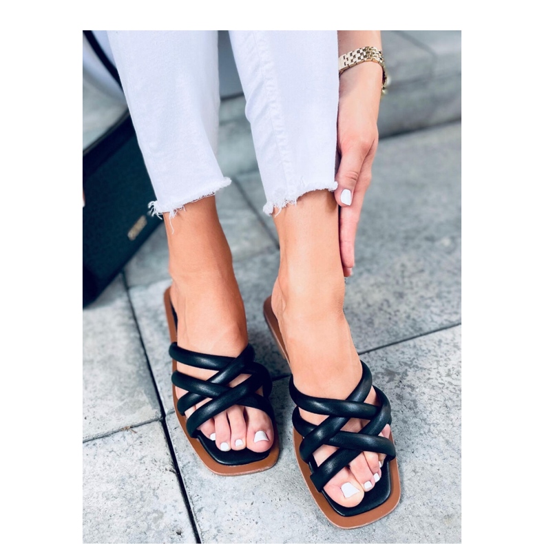 Dámské černé pantofle černý 1