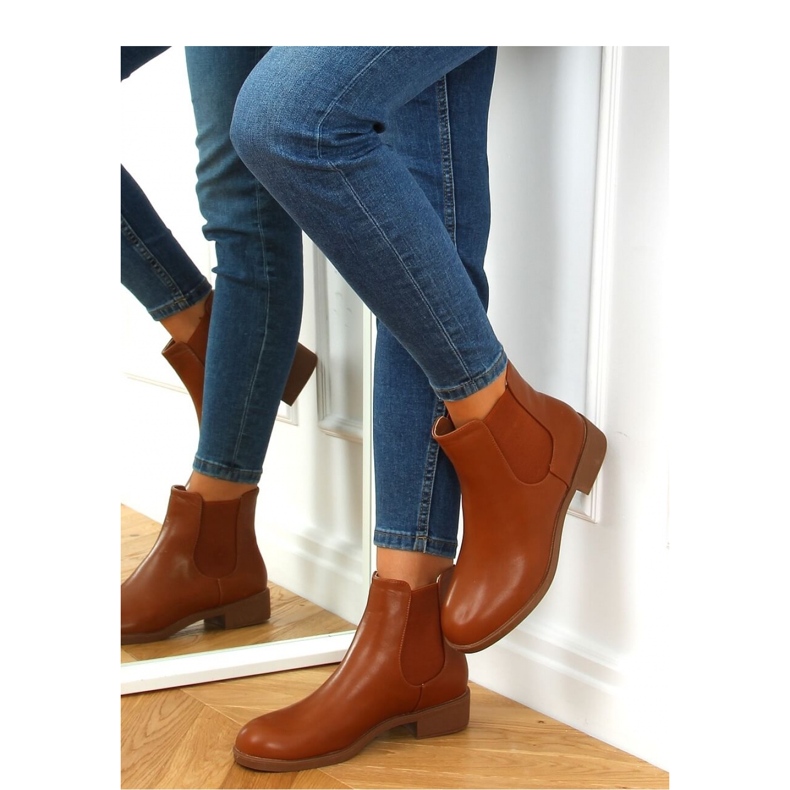 Klasické dámské Chelsea boots camel 6217 Camel - Inello hnědý 2
