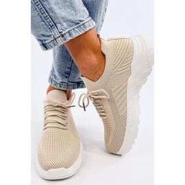 Béžová dámská ponožková sportovní obuv béžový 1 Béžová dámská ponožková sportovní obuv béžový 1
