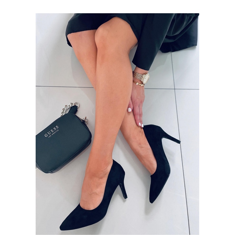 Klasické dámské vysoké podpatky Eurielle Black - Inello černá 1