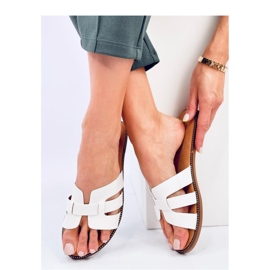 Charnes White dámské žabky sandál - Inello bílý 1
