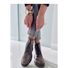 Kotníkové boty na šněrování Coley Olive - Inello zelená 1