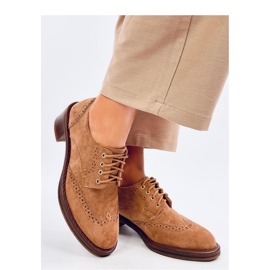 Mokasíny Vedra Camel na vysokém podpatku - Inello hnědý 1