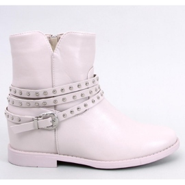 Stovall Béžové kotníkové boty na klínku - Inello béžový 1