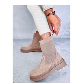 Joyner Khaki Chelsea boty s elastickým svrškem - Inello béžový 2