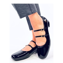 Balerínky na vysokém podpatku s ramínky Corigan Black - Inello černá 1