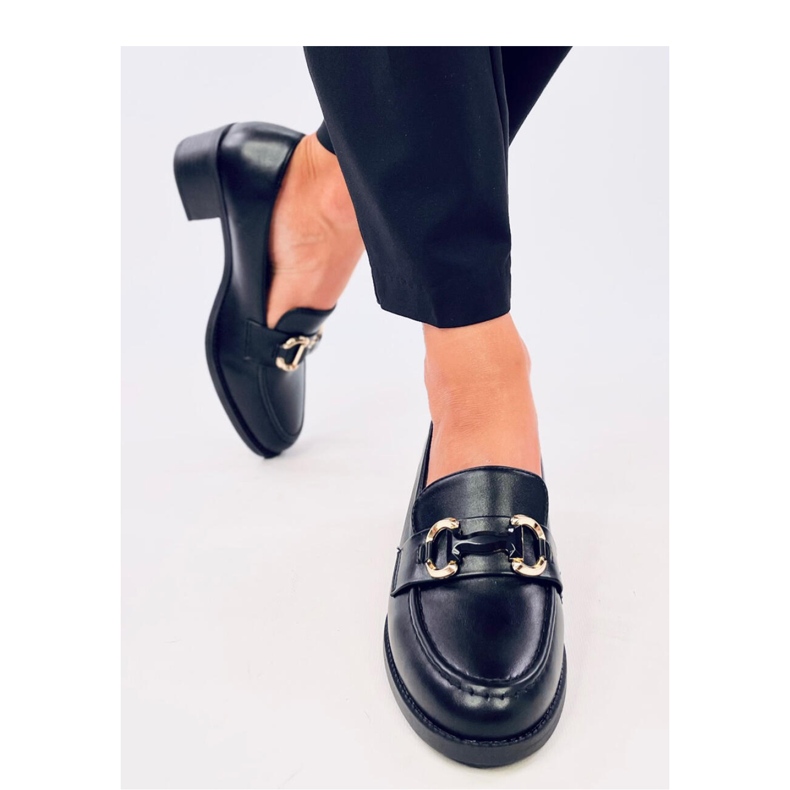 Rabier Black lodičky na širokém podpatku - Inello černá 2