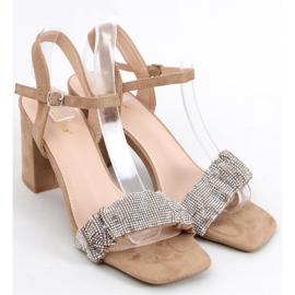 Dash Khaki sandály na širokém podpatku - Inello hnědý 1 Dash Khaki sandály na širokém podpatku - Inello hnědý 1