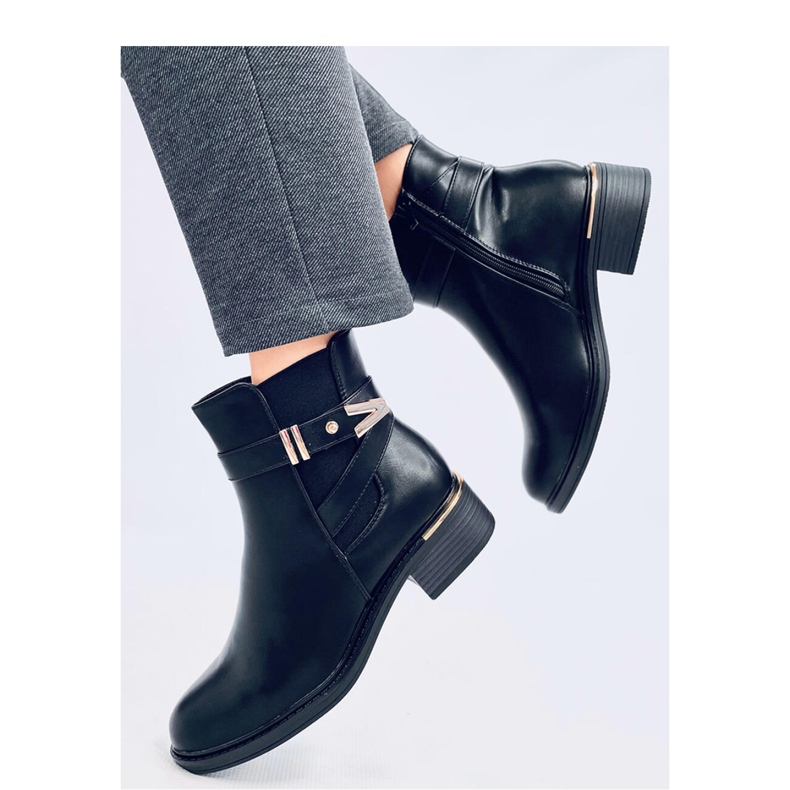 Gavins Black Pu Chelsea boty - Inello černý 1