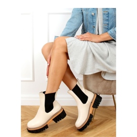 Dámské krémové Chelsea boots NS228P Beige - Inello béžový 2
