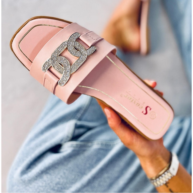 Kamínkové žabky Mille Pink - Inello růžový 1