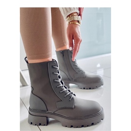 Šněrovací kotníkové boty Tamar Green - Inello zelená 2