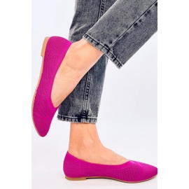 Prolamované mandlové baleríny Sotty Fuchsia - Inello růžový 2