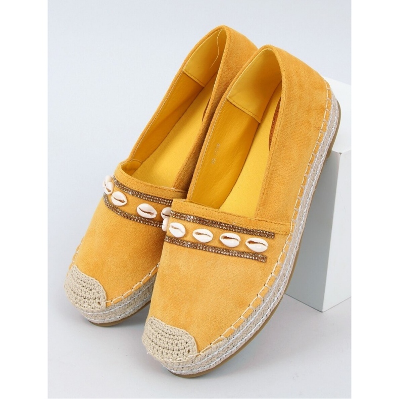 Espadrilky s medovými mušlemi 6771 žlutá - Inello žluť 1