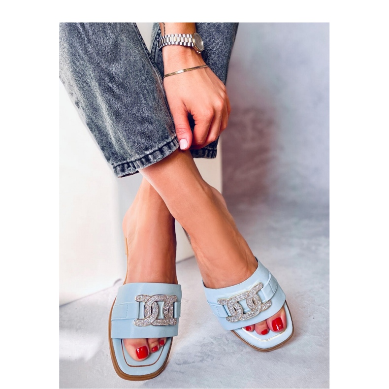 Kamínkové žabky Mille Blue - Inello modrý 1