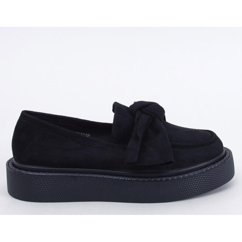 Semišové mokasíny Tempelton Black s mašlí - Inello černý 1
