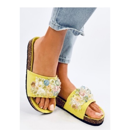 Sandálové korkové žabky s kamínky Maliv Green - Inello zelená 1