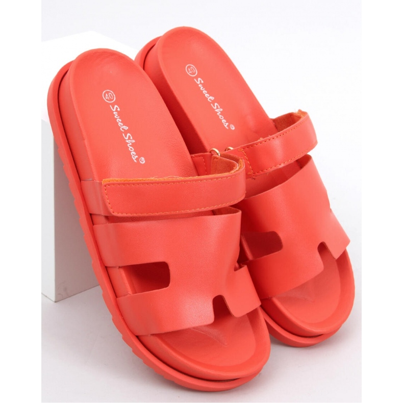 Tawny Orange dámské žabky sandál - Inello pomerančový 1