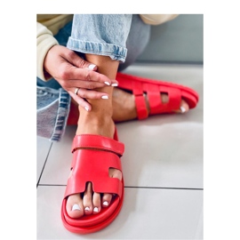 Tawny Orange dámské žabky sandál - Inello oranžový 2